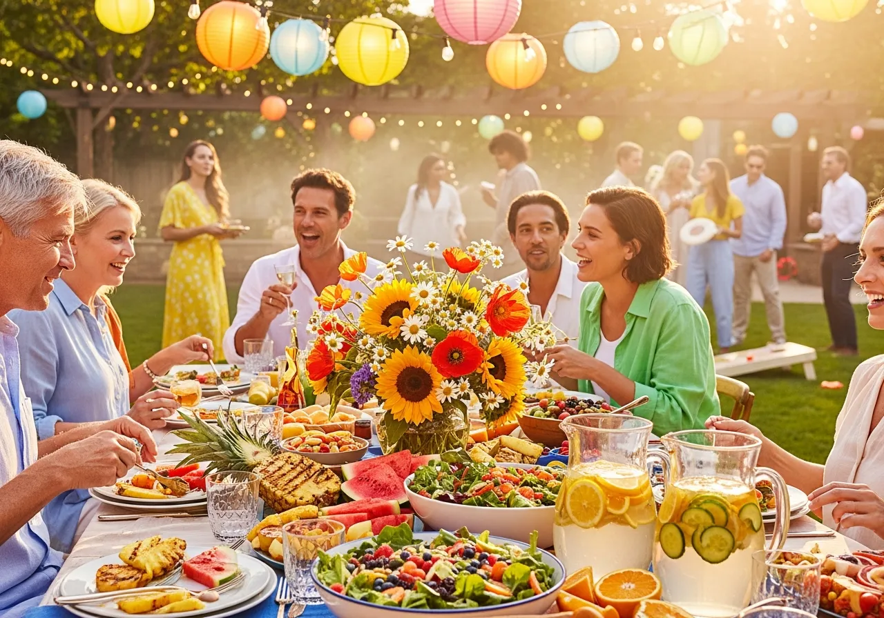 Summer celebration theme inspiration with vibrant colors