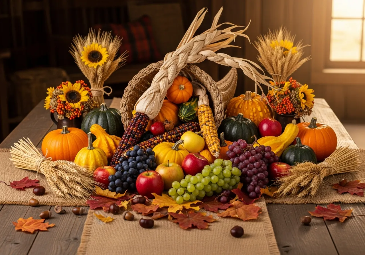 Autumn harvest theme inspiration with warm tones